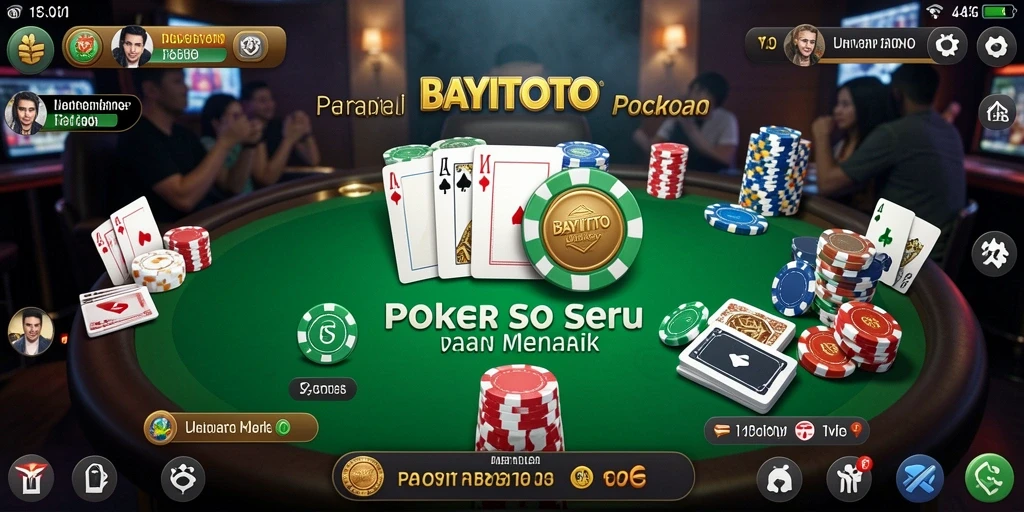 Tampilan gameplay Poker yang seru di BAYITOTO.