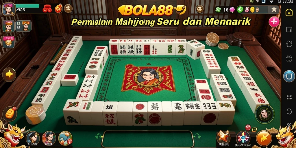 Screenshot utama BOLA88 menampilkan gameplay Mahjong yang seru.
