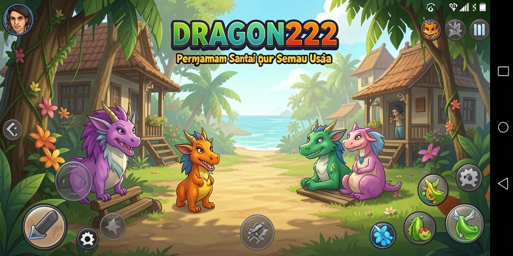 Tampilan gameplay DRAGON222 yang ceria dan menawan.