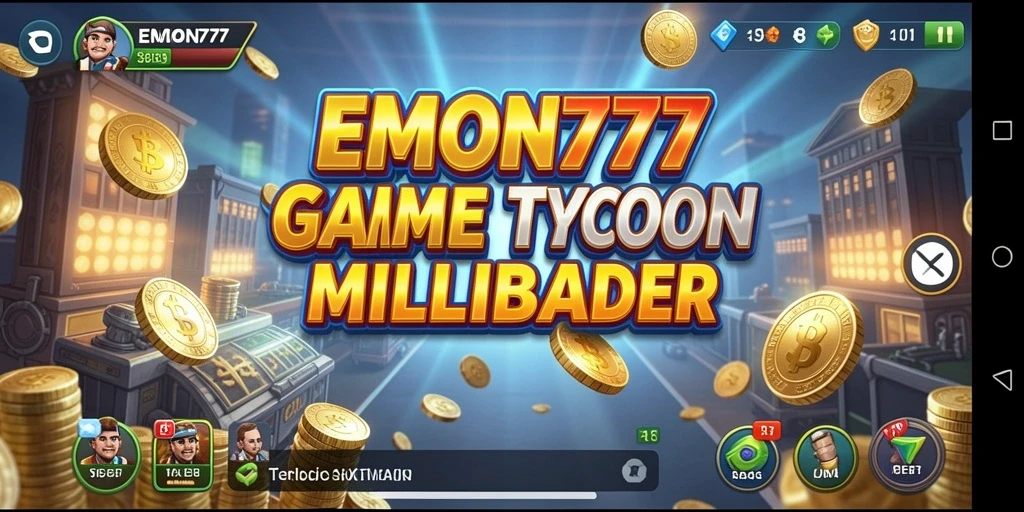Screenshot gameplay EMON777 menampilkan suasana manajemen bisnis yang seru.