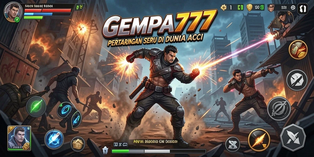 Tampilan gameplay GEMPA777 yang mendebarkan dan penuh aksi.