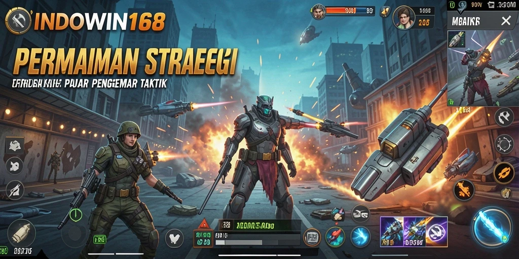 Tampilan gameplay strategis yang mendebarkan di INDOWIN168.