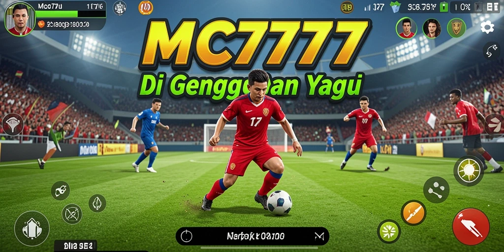 Tangkapan layar gameplay MC777 yang menampilkan aksi olahraga seru.
