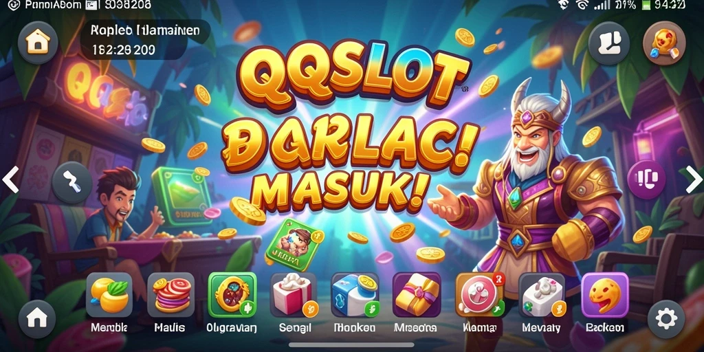Screenshot QQSLOT yang menunjukkan gameplay seru dan menarik.