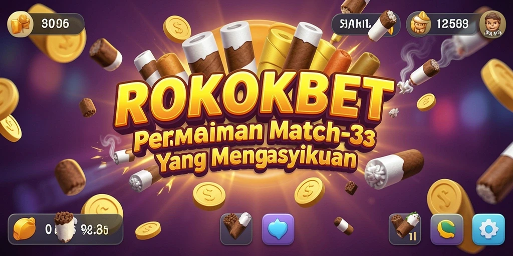 Screeshot ROKOKBET menampilkan keseruan gameplay Match-3 yang menantang.