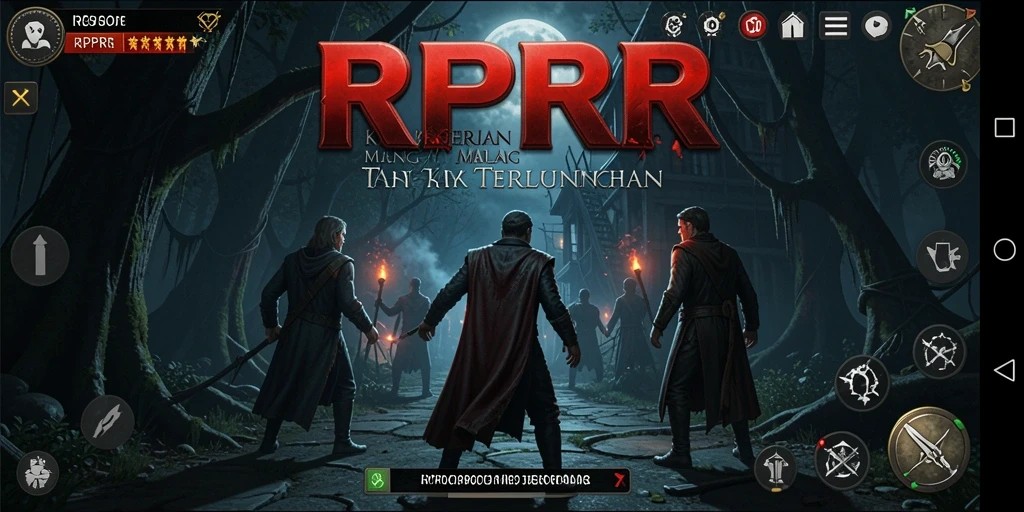 Screenshot gameplay RPRR yang menampilkan suasana horror yang mencekam.