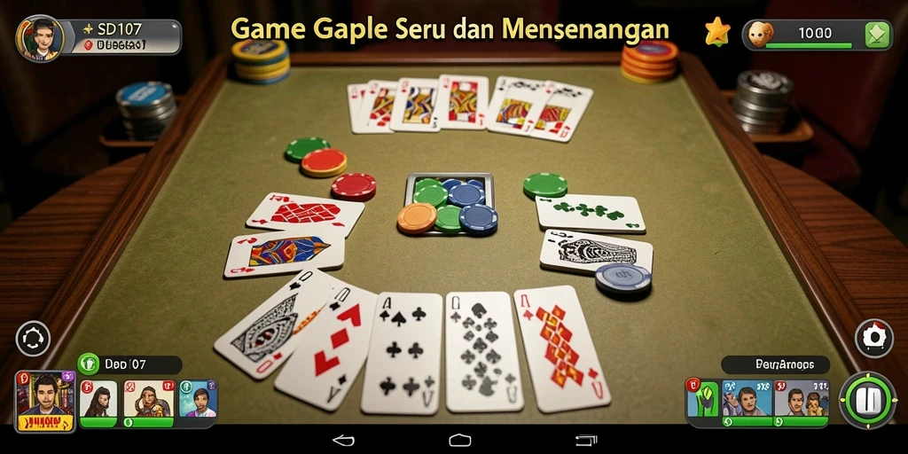 Gameplay menarik dari SD107 saat bermain Gaple.