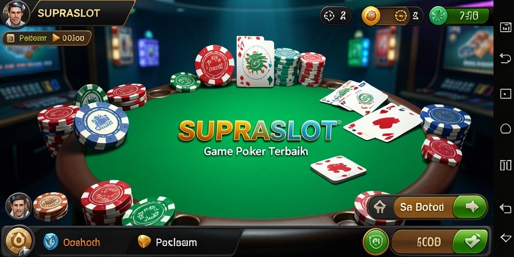 Gameplay Poker mendebarkan di SUPRASLOT dengan pemain aktif.
