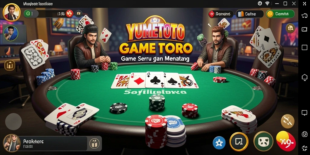 Tampilan gameplay Poker yang seru dan mengasyikkan di YUMETOTO.