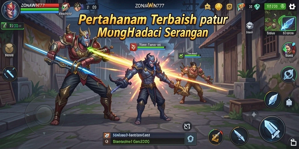 Tangkapan layar menampilkan aksi seru dalam ZONAWIN777 Tower Defense.